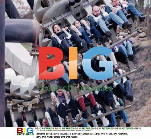 Robbie Williams at Alton Towers with Cousins