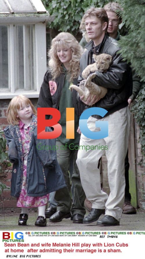 Sean Bean and Melanie Hill Play with Lion Cubs