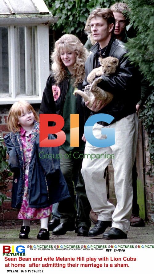 Sean Bean and Wife Melanie Hill Play with Lion Cubs