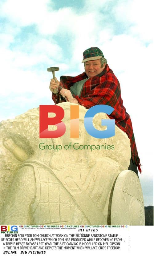 Sculptor Tom Church at Work on William Wallace Statue