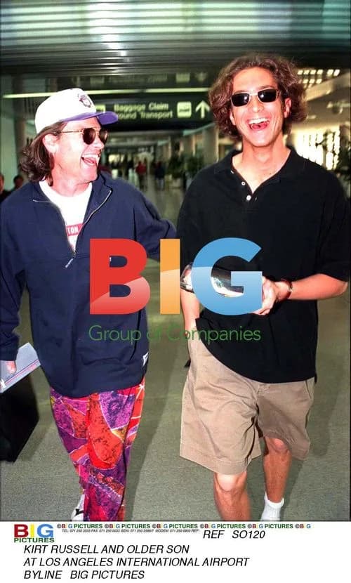 Kirt Russel and son at LA Airport