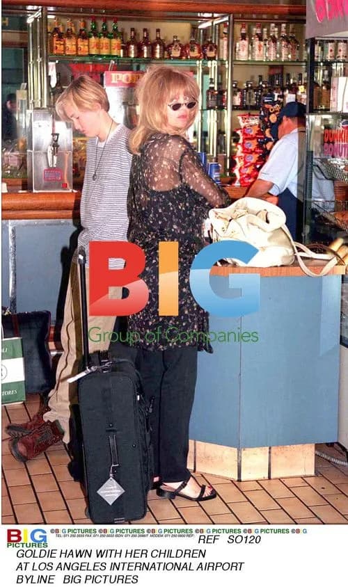 Goldie Hawn and children at LA airport