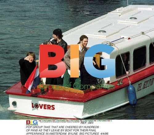 Take That Depart by Boat in Amsterdam