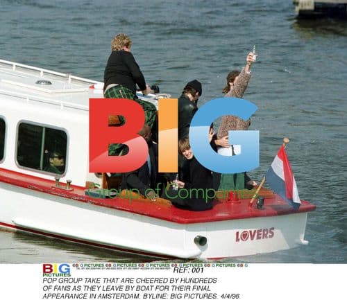 Take That Depart by Boat in Amsterdam