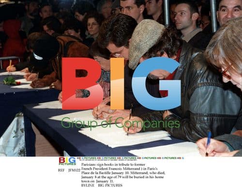 Parisians Pay Tribute to Mitterand