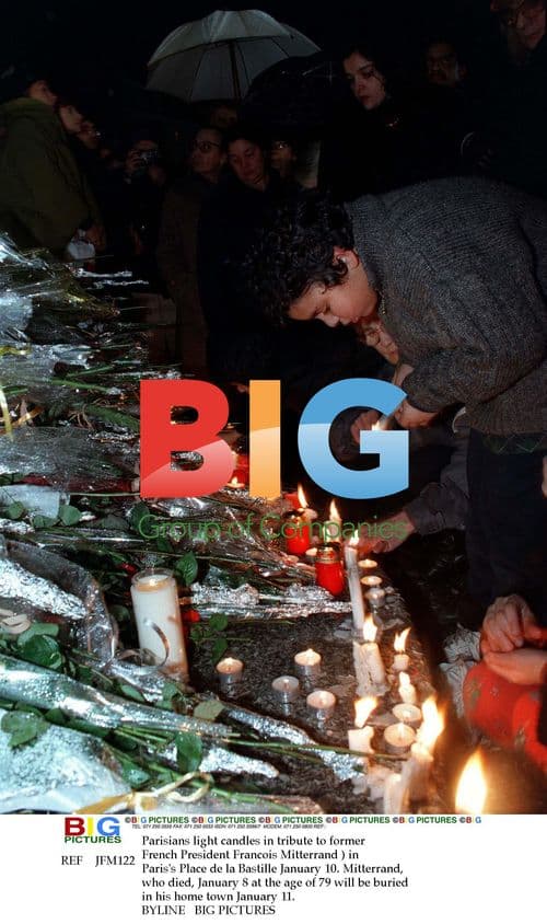 Parisians Honor Mitterand at Bastille