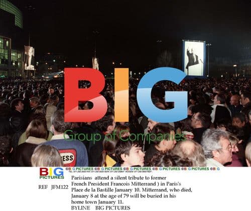 Silent tribute for former French president Mitterand