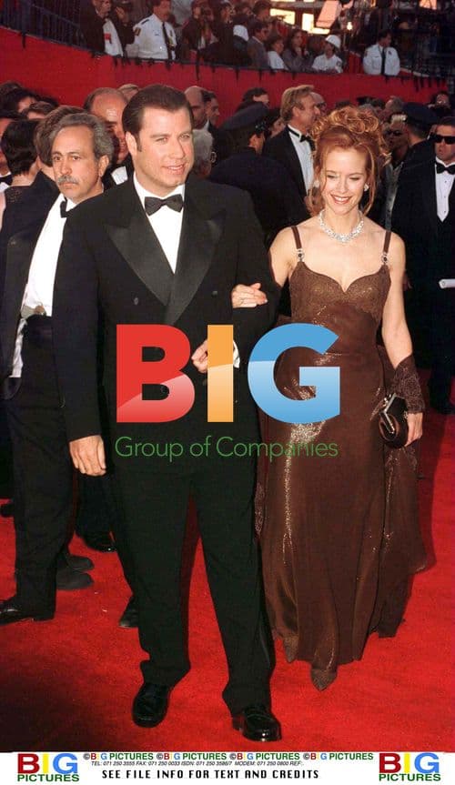 John Travolta and Kelly Preston at the 68th Oscars