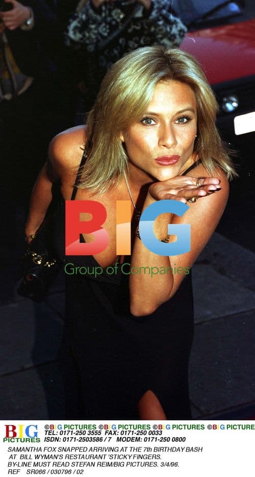 Samantha Fox Arrives at Birthday Bash