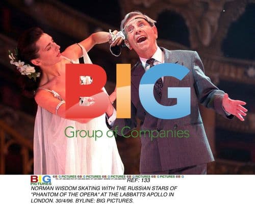 Norman Wisdom Skating with Russian 'Phantom' Stars