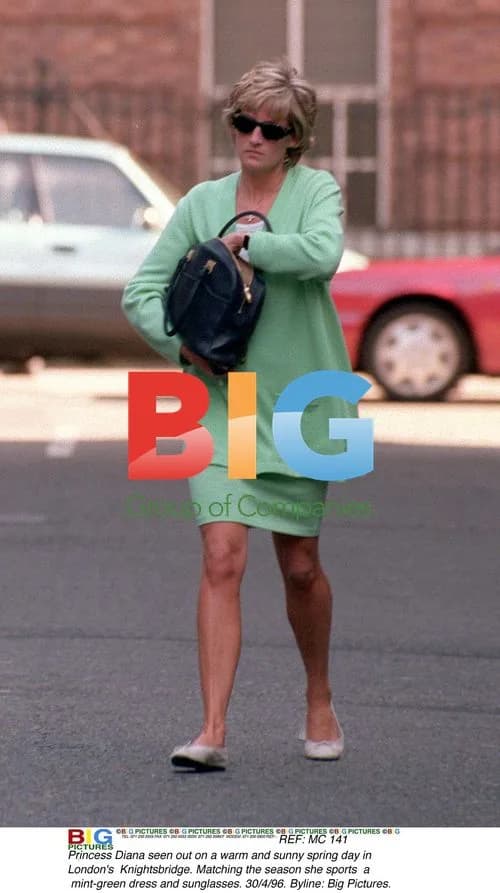 Princess Diana in Mint Green in London