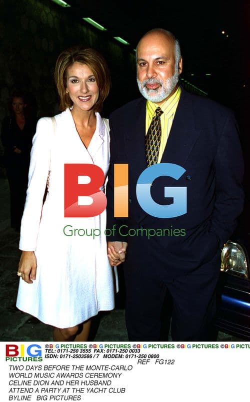 Celine Dion and Husband at Yacht Club Party