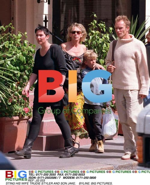 Sting, Wife Trudi Styler, and Son Jake