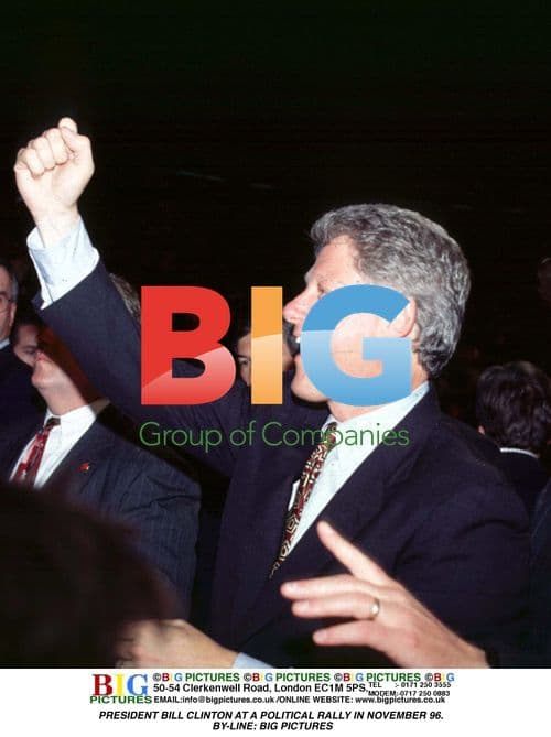 Bill Clinton at Political Rally in 1996