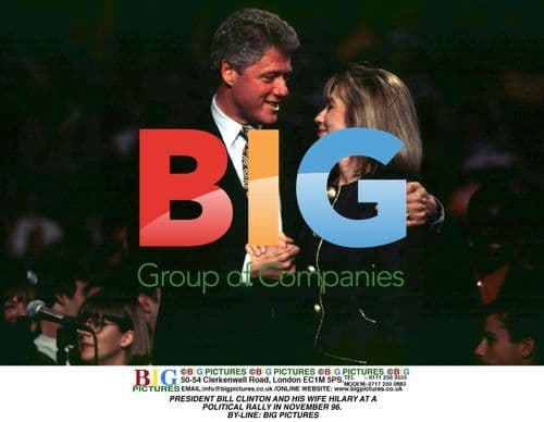 Bill and Hillary Clinton at Political Rally