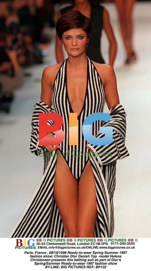 Helena Christensen in Dior at 1997 Spring/Summer Fashion Show