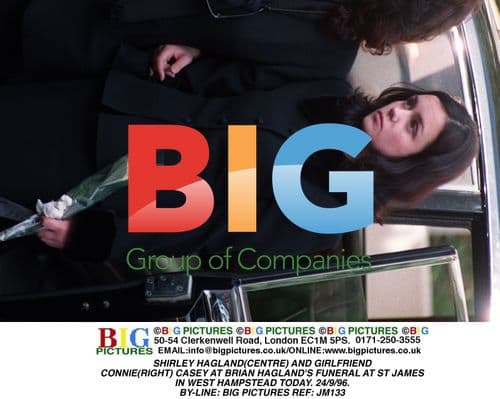 Shirley Hagland and Connie Casey at Brian Hagland's funeral