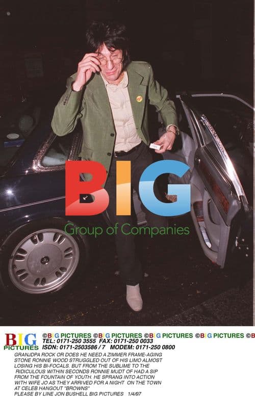 Ronnie Wood Arrives at Browns Club