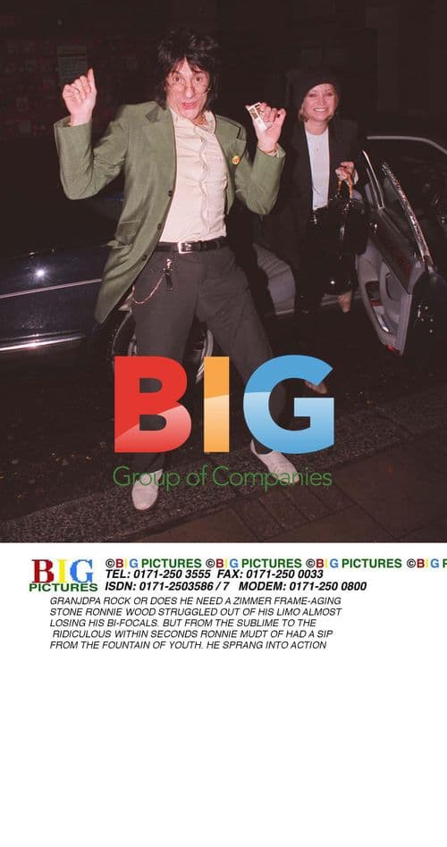 Ronnie Wood and Wife Jo Arrive at Club