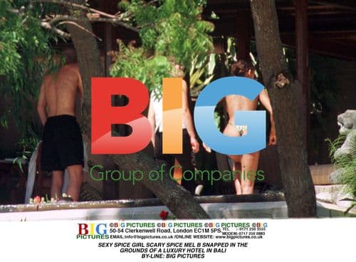 Mel B Relaxes in Bali Hotel Grounds