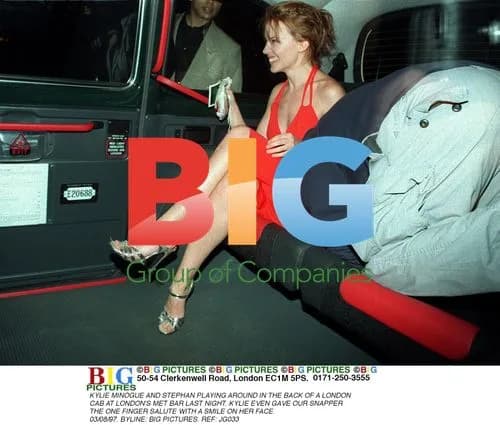 Kylie Minogue and Stephan in London Cab