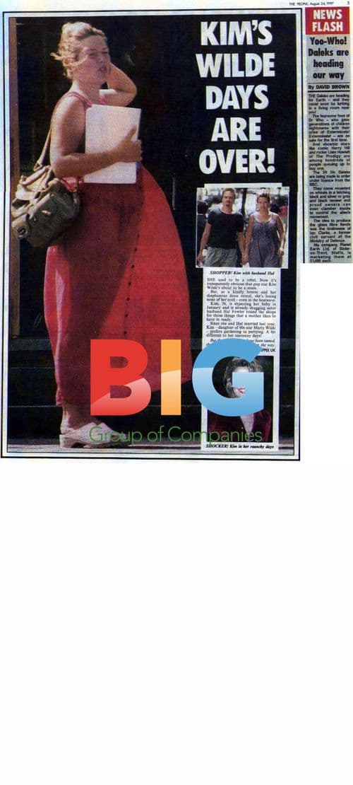 Pregnant Kim Wilde at Recording Studio