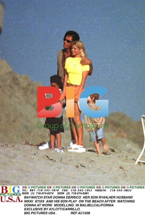 Baywatch Star Donna D'Errico on Beach