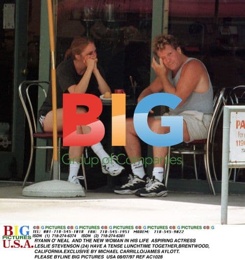 Ryann O'Neal and Leslie Stevenson have tense lunch