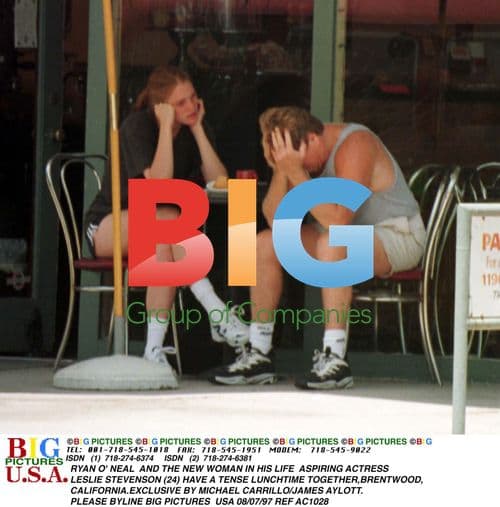 Ryann O'Neal and Leslie Stevenson have tense lunch