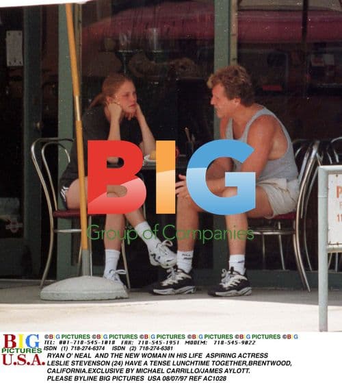 Ryann O'Neal and Leslie Stevenson Have Tense Lunch