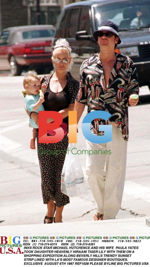 INXS Rockstar Michael Hutchence and Family Shopping