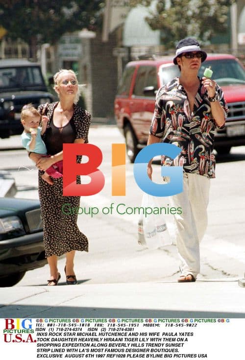 INXS Rocker Michael Hutchence and Family Shopping