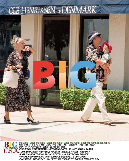 INXS Star Michael Hutchence and Family Shop in Beverly Hills