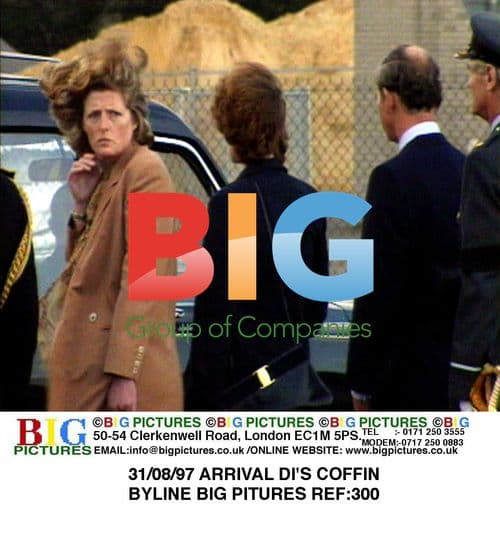 Diana's sisters with Charles at military airfield