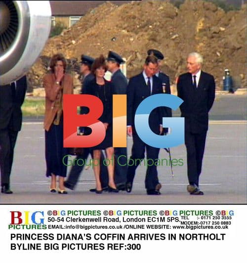 Princess Diana's Coffin Arrives in Northolt