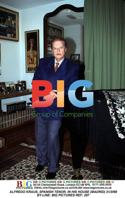 Alfredo Kraus, Spanish Tenor, in Madrid Home