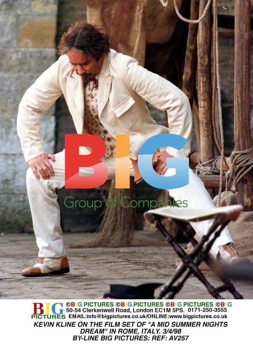 Kevin Kline on the set of "A Mid Summer Nights Dream"