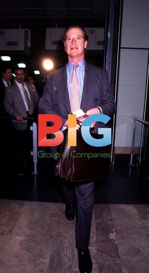 JAMES HEWITT LEAVES MADRID AIRPORT