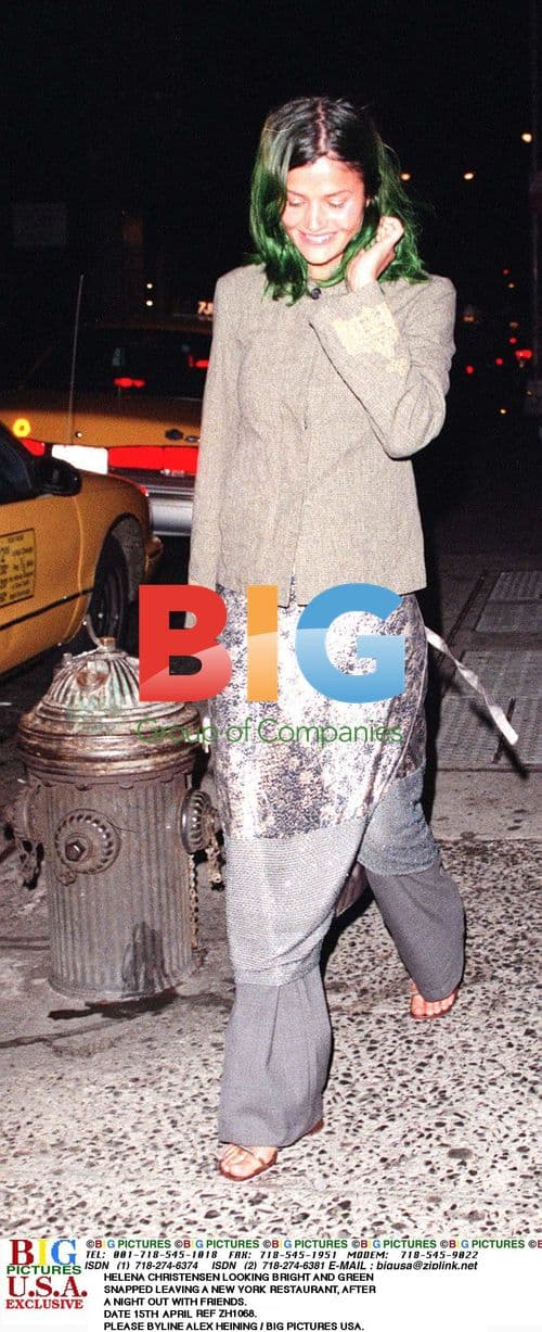 Helena Christensen Leaving NYC Restaurant