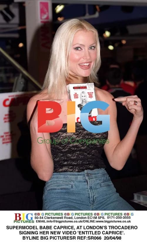 Supermodel Caprice at Video Signing