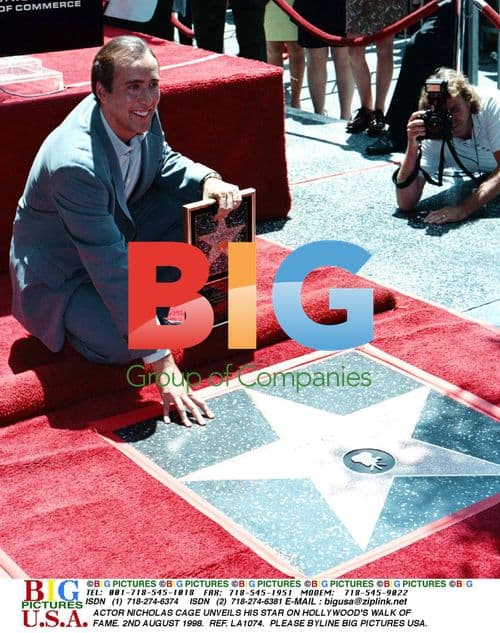 Nicholas Cage Unveils Hollywood Star