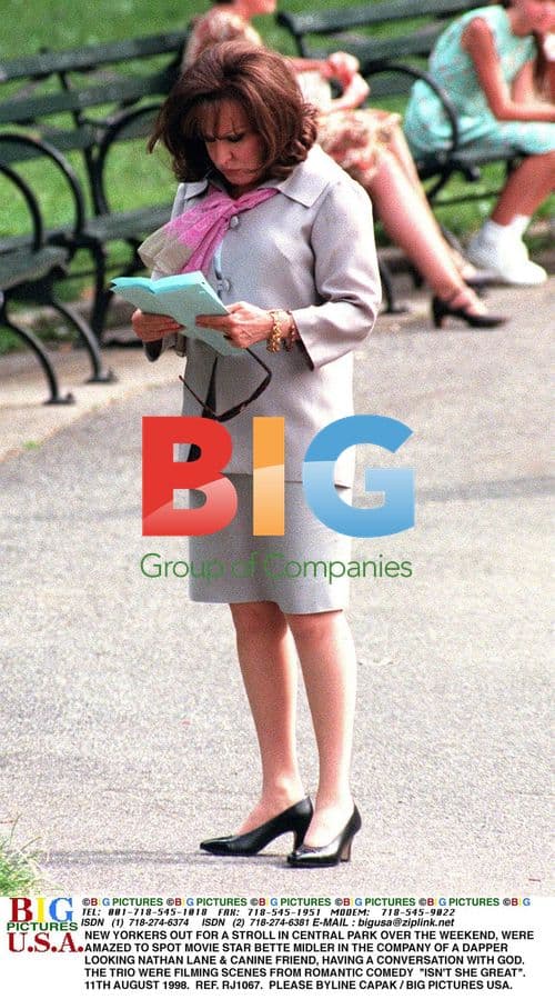 Bette Midler, Nathan Lane filming in Central Park