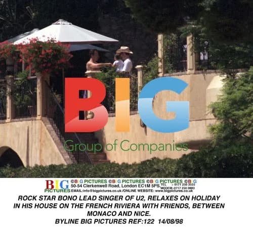 Bono Relaxes on Holiday in French Riviera