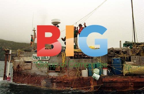 Crew of homemade raft "Son of Town Hall" in Castletownbere
