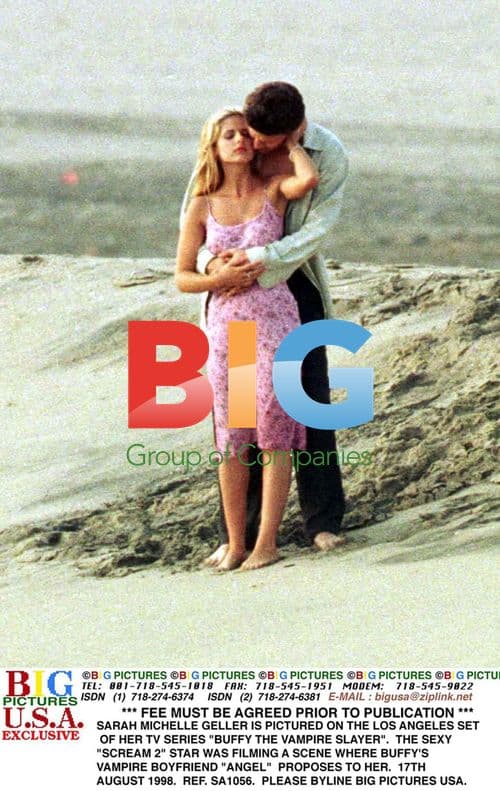 Sarah Michelle Gellar on set of "Buffy"