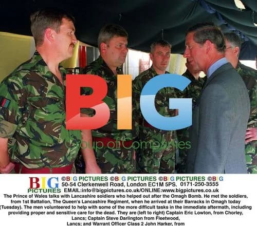 Prince of Wales Talks with Lancashire Soldiers