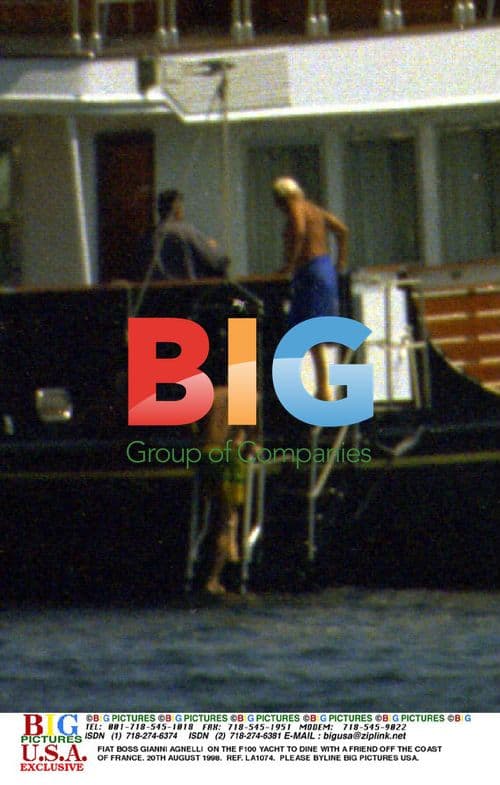 FIAT Boss Gianni Agnelli on Yacht in France