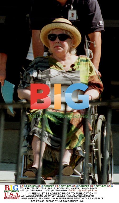 Liz Taylor leaves L.A. hospital in wheelchair