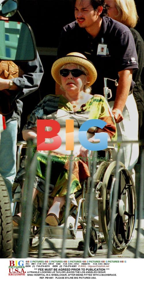 Liz Taylor leaves LA hospital in wheelchair