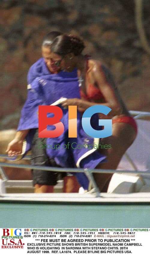 Naomi Campbell on Holiday in Sardinia